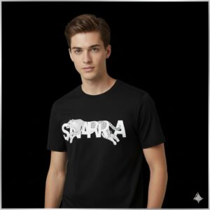 SNARRAA “The Only Goal” Eagle Graphic Tee — Navy Blue