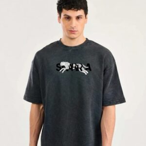 SNARRAA "purple illustration" Black Graphic T-Shirt